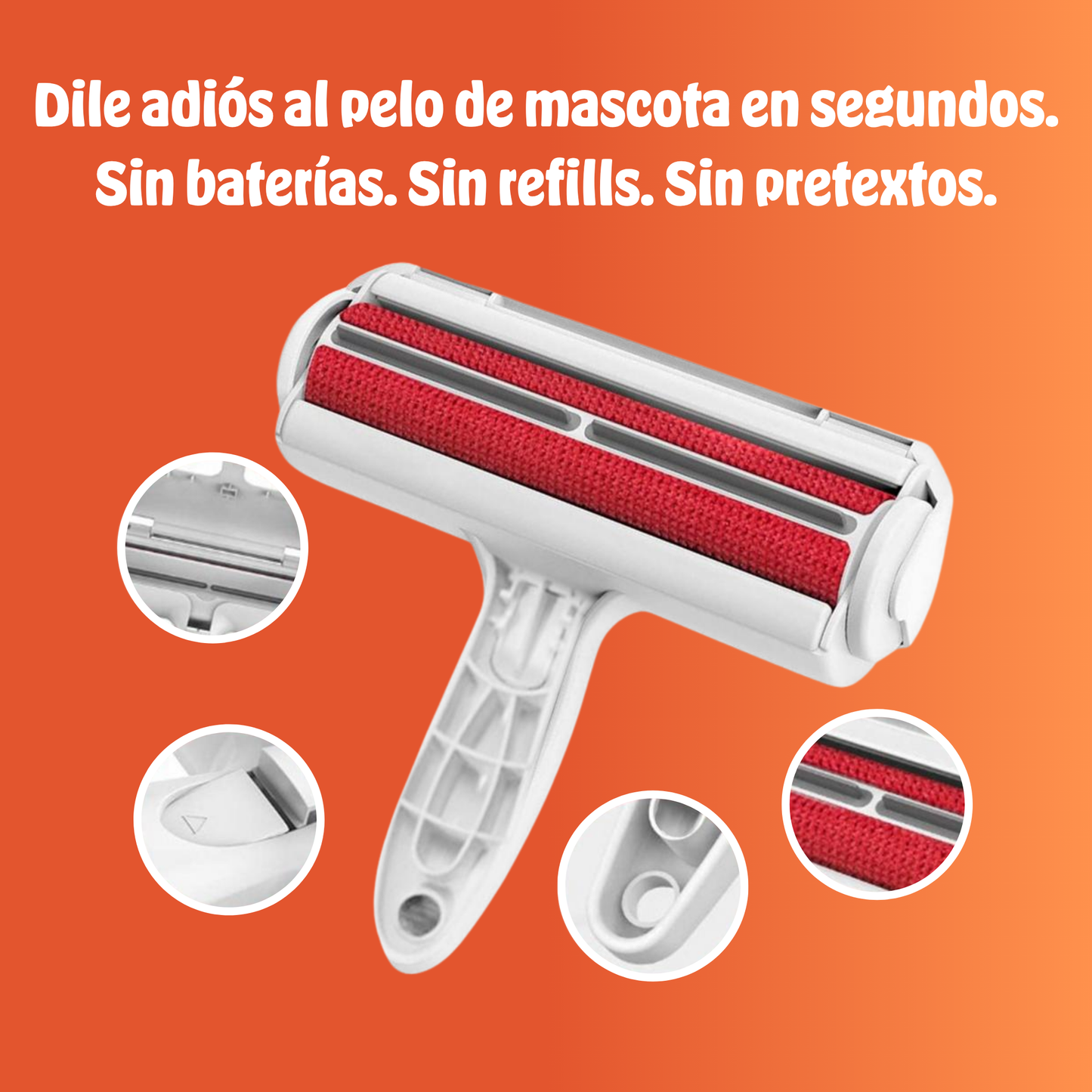 FurSweep™ | Rodillo Reutilizable para Eliminar Pelo de Mascotas