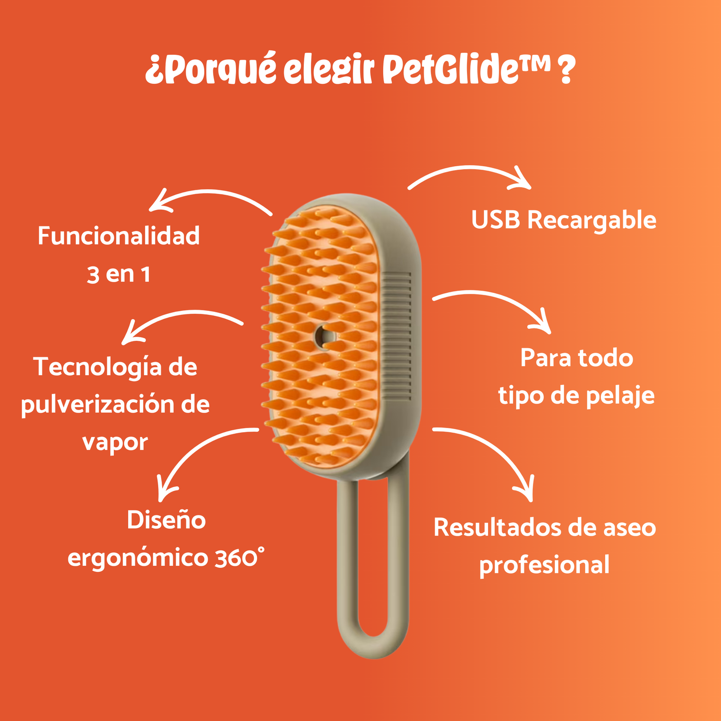 PetGlide™ | Cepilla sin esfuerzo, limpia sin estrés