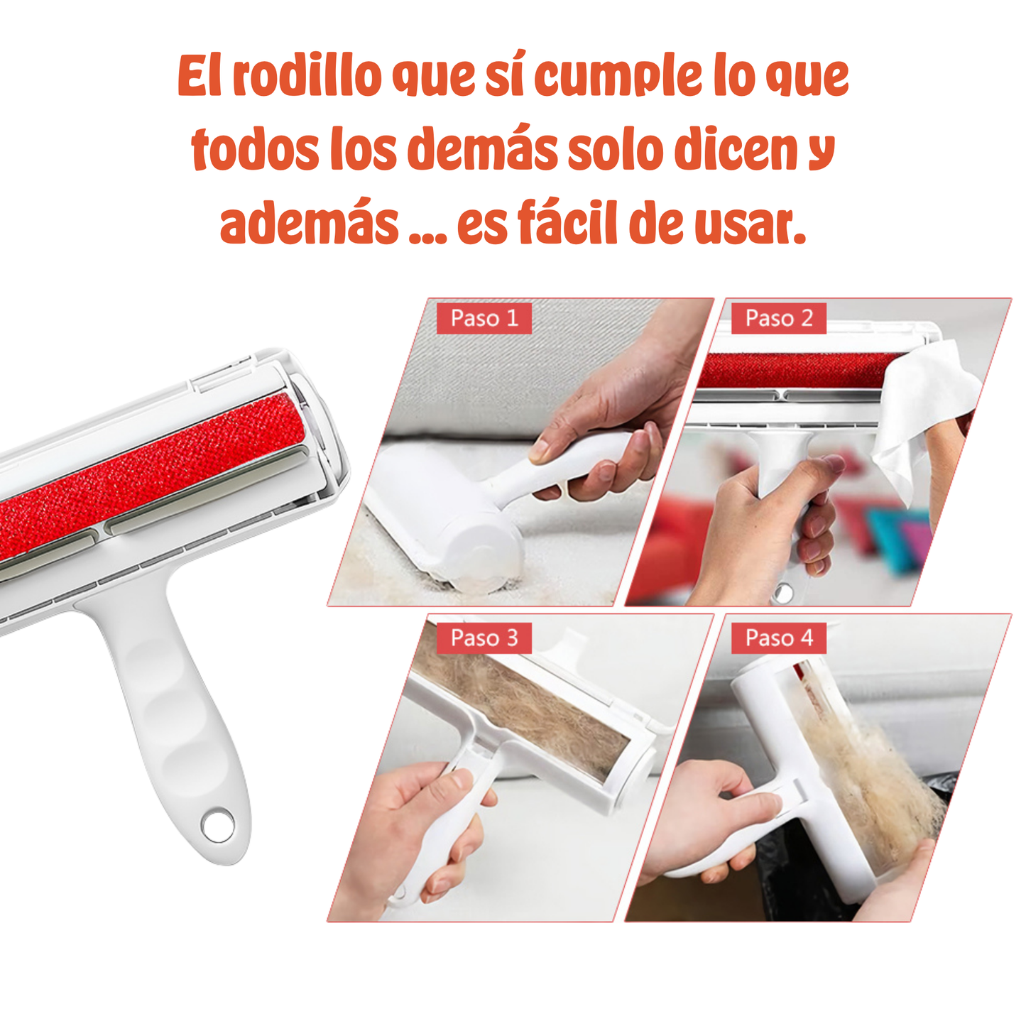 FurSweep™ | Rodillo Reutilizable para Eliminar Pelo de Mascotas