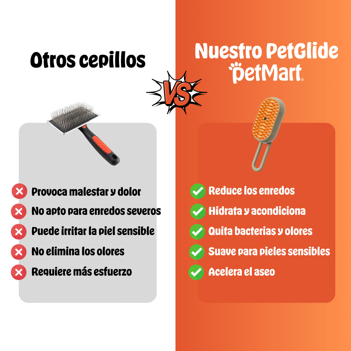 PetGlide™ | Cepilla sin esfuerzo, limpia sin estrés
