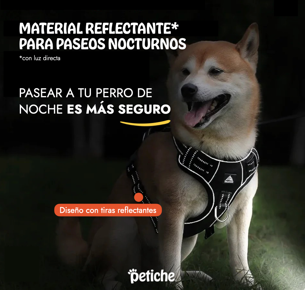 GlowGuard™ | Arnés Reflectante Para Paseos Seguros y Cómodos