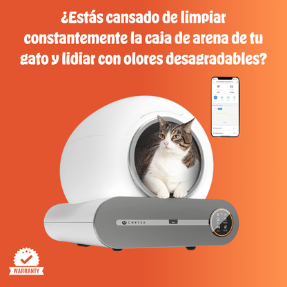 PurrClean™ | Caja de Arena Autolimpiante Para un Hogar sin Olores