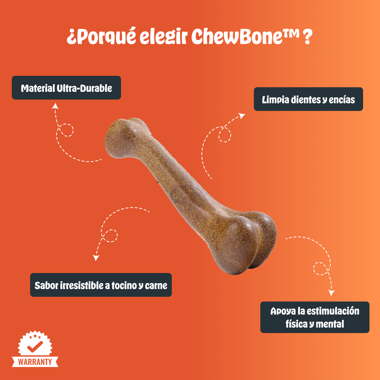 ChewBone™ | El Hueso Indestructible Para Mordidas Fuertes