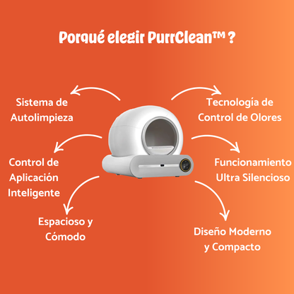 PurrClean™ | Caja de Arena Autolimpiante Para un Hogar sin Olores