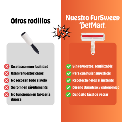 FurSweep™ | Rodillo Reutilizable para Eliminar Pelo de Mascotas